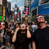 Photos: Times Square Was Packed With Eclipse Watchers